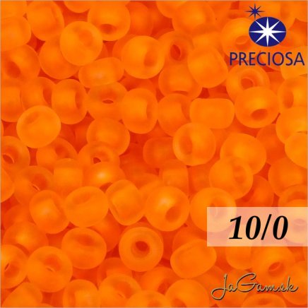 Rokajl Preciosa 10/0 oranžová priehľadná NEON 10g (16003_10)
